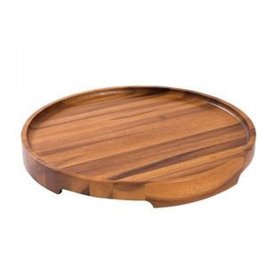 ถาดเสิร์ฟไม้ทรงกลม ดีไซน์คลาสสิก ทนทาน ถาดชาสำหรับงานแต่งงาน - Product Image 4