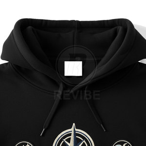 Sweat-shirts légers 100 % coton avec patchs brodés, vente directe d'usine, fabricants de sweats-shirts avec patchs brodés - Product Image 3