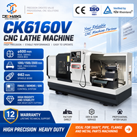 Tour CNC CK6160V, portée de 600 mm, 11 kW, lit plat, longueur de tournage 2000 mm, prix usine pour pièces métalliques