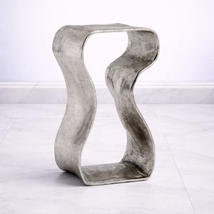 Mesa Auxiliar de Bar Moderna con Forma Curva Orgánica, Diseño Abierto, Estructura Duradera, Acento Decorativo para Interiores Modernos - Product Image 1