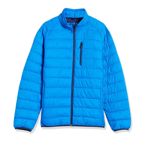 <b>Lightweight</b> Puffer Jacket Men's Quilted Winter <b>Coat</b> with Durable Fabric Stand Collar and Relaxed Fit for Outdoor Travel - Product Image 1