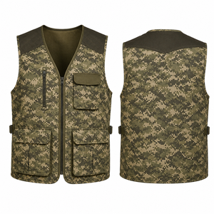 Chaleco de Caza con Estampado de Camuflaje para Hombre, Manga Larga, Poliéster Transpirable, para Uso en Exteriores en Verano - Product Image 1