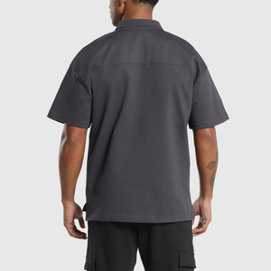 Men Solid Color Cotton Short Sleeve <b>Polo</b> Shirt Breathable Casual Wear <b>Black</b> <b>Polo</b> Collar Elastic Waist Joggers - Product Image 6