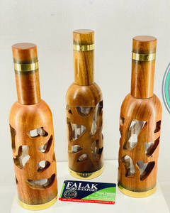 Botella de Agua 100% de Madera Pura |   A prueba de fugas y duradero |   Hecho a Mano y Ecológico |   Diseño Moderno |   Mejora la Salud de Forma Natural y Limpia - Product Image 3