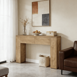 Consolle Lunga Moderna di Lusso in Legno Massello, Arredamento Contemporaneo per Ingresso, Appartamento, Hotel, Soggiorno - Product Image 4