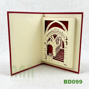 Pezenas Card 3D Pop-up Building Greeting Card Big Wheel <b>Handmade</b> Offset Printing <b>Paper</b> Souvenir Vietnam Birthday New Year - Product Image 4