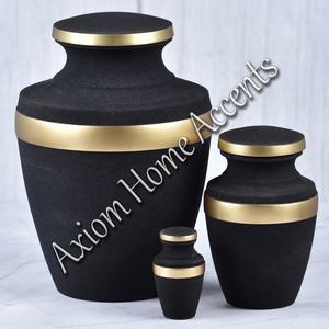 Luxury Brass Urn for Ashes With Ornate Design Secure and Durable <b>Memorial</b> Container by Axiom Home Accents - Product Image 1