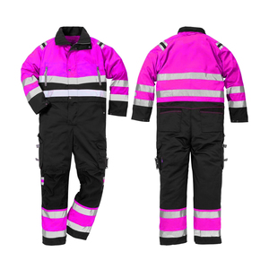 Breathable And Fabric Cotton Men High Quality Safety Coverall With Needle Detection Durable Reflective Working - Product Image 3