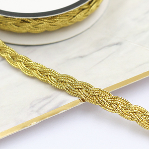 Cordón Trenzado Metálico Dorado y Plateado de Primera Calidad, Cordón Decorativo Tejido para Uniformes, Ropa Ceremonial y Prendas - Product Image 3