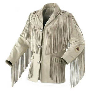 <b>Men</b> Cowboy Style Faded Cotton Vintage Denim <b>Jacket</b> Genuine <b>Leather</b> Shell Winter Brown Distressed Breathable Acid Zipper Closure - Product Image 3
