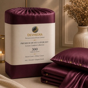 Wholesale Cotton Bamboo Duvet Cover <b>Set</b> Lightweight Soft Cooling Breathable <b>Bedding</b> for Home Bedroom Hotel Resort Apartment - Product Image 5