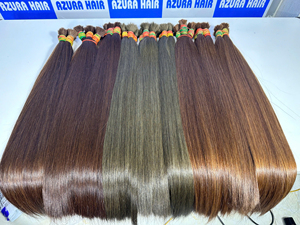 <b>Cheap</b> Virgin Natural VietNamese Many Color Straight Human Hair Bulk Hair <b>Extension</b> - Product Image 3