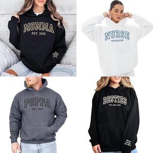Custom Embroidered <b>Hoodie</b> – Personalized Unisex <b>Hoodie</b> with <b>Name</b>/Text – Embroidered Design on Chest & Sleeve - Product Image 2