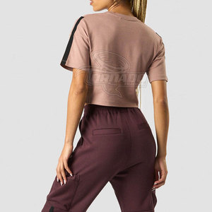 T-shirt court à col rond pour femme, personnalisé, léger, respirant, séchage rapide, couleur unie, manches courtes, idéal pour l'été - Product Image 3