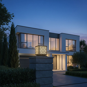 Lámpara de Poste para Puerta de Villa, Acero Inoxidable, 3500K, Blanco Cálido, CA 220V, Iluminación Decorativa para Exteriores, para Resorts y Hoteles - Product Image 3