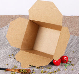 Eco Friendly Disposable Kraft Lunch Box Food Container for Takeaway Fast Food and Restaurant <b>Paper</b> <b>Packaging</b> - Product Image 6