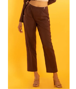 Pantalones Rectos de Algodón Elegantes para Mujer, Verano, Casual, Tela Ligera, Ajuste Cómodo, Uso Diario, Suministro al por Mayor - Product Image 1