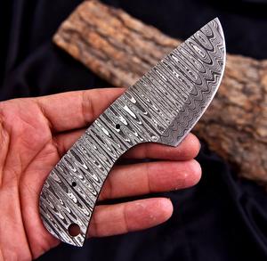 Cuchillo de caza y bushcraft de acero de Damasco Nordic Forge, hoja en bruto DIY, EDC, punta fija, forjado de espiga completa, kit OEM - Product Image 4