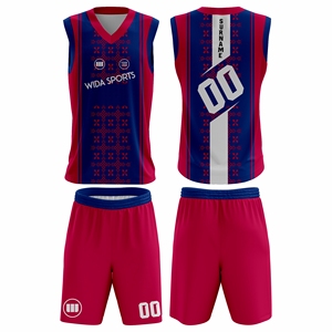 Conjunto de Uniforme de Baloncesto Personalizado 100% Poliéster, Jersey y Pantalones Cortos Transpirables, Tallas Grandes, Ropa Deportiva de Malla, Fabricante OEM ODM, Proveedor al por Mayor - Product Image 1