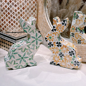 Figura de conejo en nácar, esculturas de alta calidad para decoración del hogar, suministro directo de fábrica. - Product Image 4