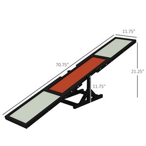 Altalena Nera in Legno per Addestramento e Allenamento Cani - Product Image 3