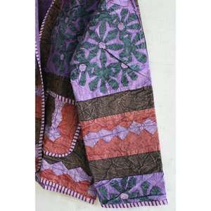 Chaqueta de algodón con bordado bohemio Suzani, abrigo étnico vintage hecho a mano para mujer - Product Image 3