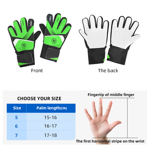 Gants de gardien de but de football respirants en latex avec doigts enroulés, gants de gardien de but de football avec latex - Product Image 3