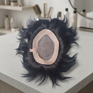 Peluca de cabello humano mono de longitud media para hombre, tupé para hombre, pelucas de cabello humano con encaje frontal, peluca médica, perruque homme, encaje - Product Image 2