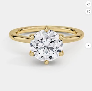 Bague pour femme sans diamant, or, solitaire, bijoux pour mariage et anniversaire - Product Image 1