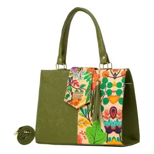 Sac fourre-tout en jute vert naturel, résistant, réutilisable, écologique, pour les courses au supermarché et l'usage quotidien - Product Image 4