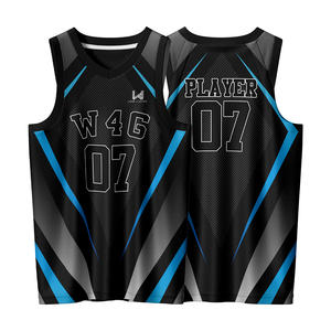 Ensemble d'uniformes de basketball personnalisés 100 % polyester respirant en mesh, anti-humidité, sublimation frontale, sans manches, réversibles - Product Image 4