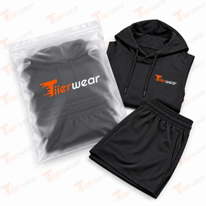 <b>Men's</b> <b>Black</b> Sleeveless Hooded Tank Top Quick Dry Polyester Sporty Front Logo Print Casual Workout <b>Vest</b> <b>Men</b> Hooded Tank Top - Product Image 6