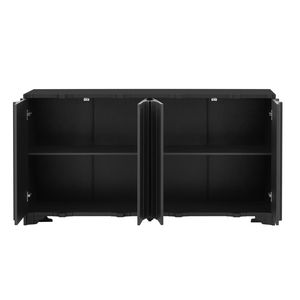 U_STYLE Sofisticata Credenza a 4 Ante Multistrato in Impiallacciatura di Pino con Intricati Dettagli Lineari Design Lussuoso - Product Image 4
