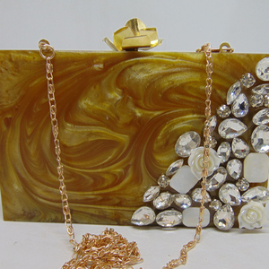 Bolso de mano tipo clutch de resina para mujer, diseño novedoso y bolso de resina, clutch de resina, bolso de metal, clutch bohemio, hecho a mano por MULTI CRAFT - Product Image 5