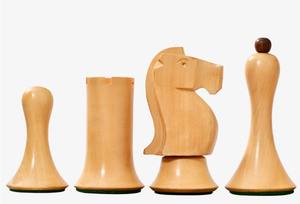 Pièces d'échecs minimalistes de style soviétique en bois de Sheesham et de buis – Ensemble de tournoi avec hauteur de roi de 3,7 cm au meilleur prix - Product Image 4