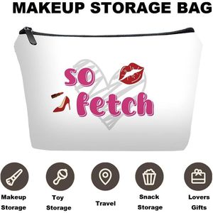 Set di Borse Organizer per Trucchi Personalizzate a Tema 'So Fetch' con Specchio, Divertenti Borse da Viaggio per Cosmetici per Donne e Ragazze - Product Image 2