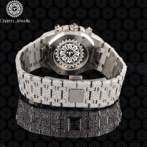 Reloj de Lujo para Mujer Charm_Jewells, Acero Inoxidable, Esfera Redonda de 42 mm, Cristal de Zafiro, Cuarzo Analógico, Cronógrafo, Diseño Moderno - Product Image 3