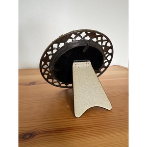 Round Metal Mirror <b>Frame</b> <b>With</b> Pearl Accents Handmade Decorative Design Tabletop Use - Product Image 4