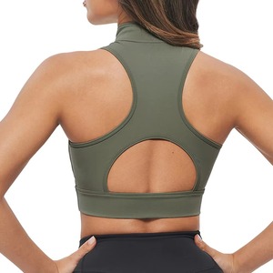 Haut court de sport pour femme de haute qualité, col rond doux, manches longues, coupe ajustée, compression, sexy, pour la gym - Product Image 1