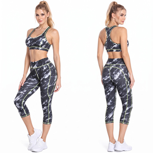 Women High Waist <b>Capri</b> <b>Leggings</b> Four-Way Contrast Stitch 3/4 Yoga Pants Calf Length Workout TIghts Women Tie-Dye Print <b>Leggings</b> - Product Image 4