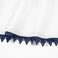 Bordure en dentelle guipure géométrique bleu marine de 10 mm de qualité supérieure, accessoires vestimentaires écologiques de luxe, chaussures, artisanat, décoration, emballage