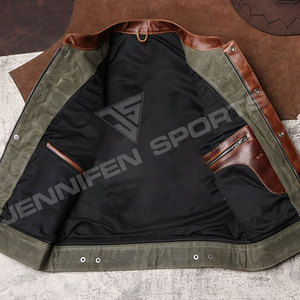Chaleco de Motociclismo de Diseño Personalizado, Estilo Nuevo, 100% Cuero Vacuno y Tela de Lona, con Parches de SONS OF ANARCHY - Product Image 5