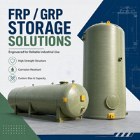 Réservoir en fibre de verre de qualité industrielle pour l'entreposage et la rétention des liquides usagés des usines chimiques, résistant à la corrosion, réservoir de stockage en PRV