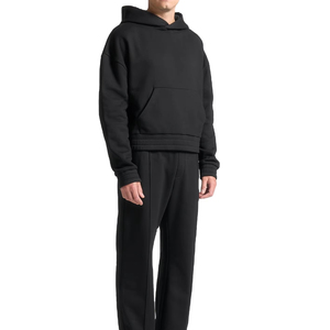 Ensemble de survêtement athlétique 2 pièces pour homme, coupe décontractée, pull-over, haute qualité, vente en gros, collection sport en promotion - Product Image 1