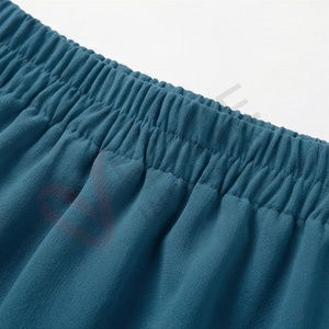 Women's Teal <b>Elastic</b> <b>Waist</b> A-Line Mini <b>Skirt</b> Ruffled Tiered Hem Casual Solid Short <b>Skirt</b> - Product Image 4