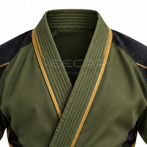 <b>Karate</b> Uniform Natural Cotton Martial Arts School Outfit Full Sleeve Training Top Straight <b>Trousers</b> Set - Product Image 5