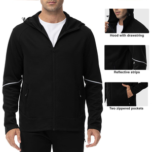 ชุดวินด์เบรกเกอร์สไตล์สตรีทแฟชั่นใหม่ คอปกพับได้ ตกแต่งด้วยแผงผ้าลายเรียบ  รับสกรีนโลโก้ ชุดแทรคสูทสำหรับผู้ชาย - Product Image 3