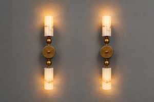 Lámpara de Techo Moderna de Aluminio CH con Pantalla de Mármol, Diseño Art Deco, Color Dorado, Uso Interior/Exterior - Regalo de Respeto por el Retiro - Product Image 3