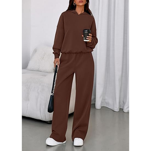 Women's Streetwear Tracksuit Set Oversized Hoodie and Sweatpants Factory Direct Supply - Product Image 5