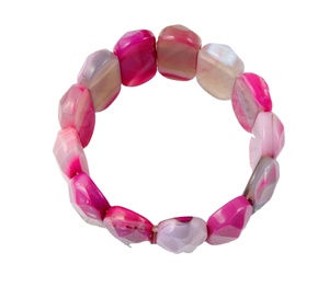 Bracelet en résine rose pour femme, large et extensible, en acrylique épais, design tendance et élégant, idéal pour les fêtes - Collection 2026 - Product Image 2